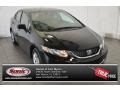 2015 Crystal Black Pearl Honda Civic LX Sedan  photo #1