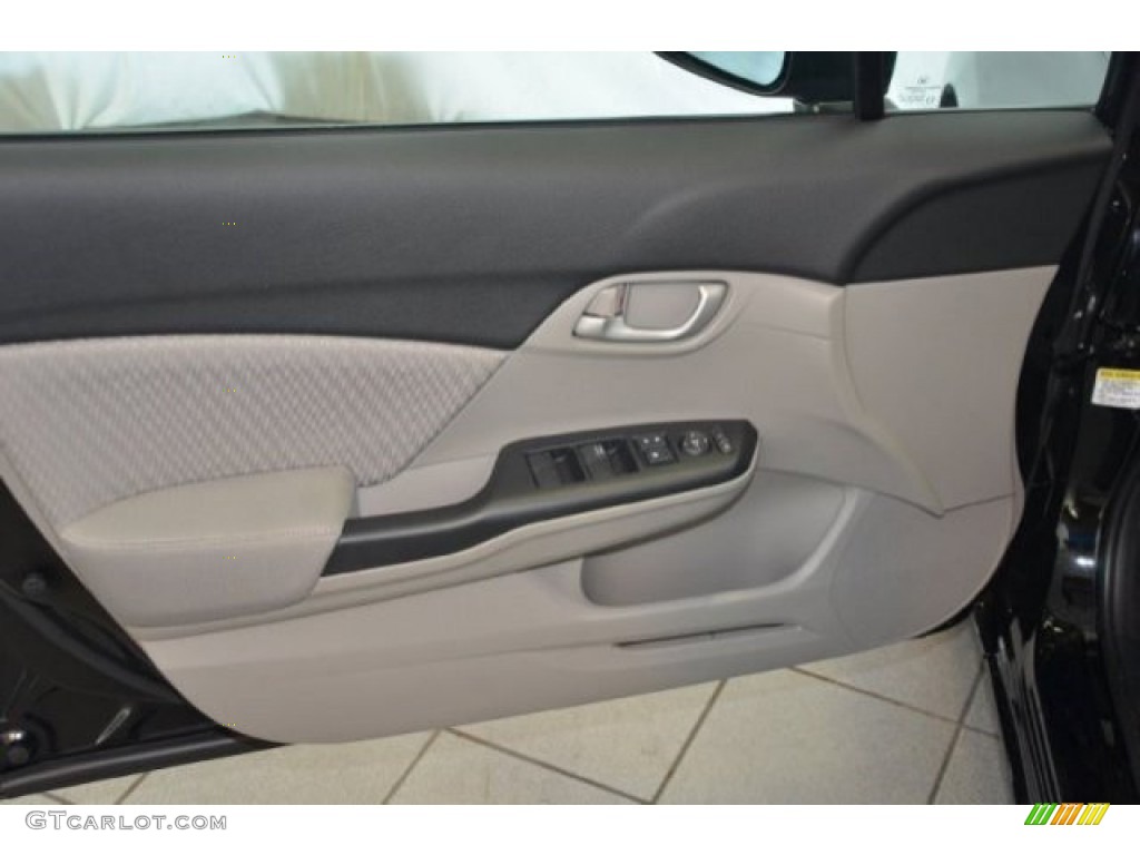 2015 Civic LX Sedan - Crystal Black Pearl / Gray photo #8