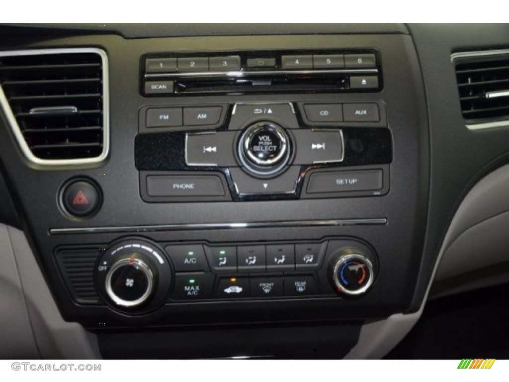 2015 Civic LX Sedan - Crystal Black Pearl / Gray photo #10