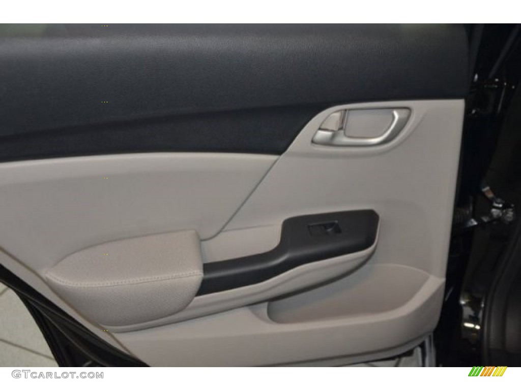2015 Civic LX Sedan - Crystal Black Pearl / Gray photo #20