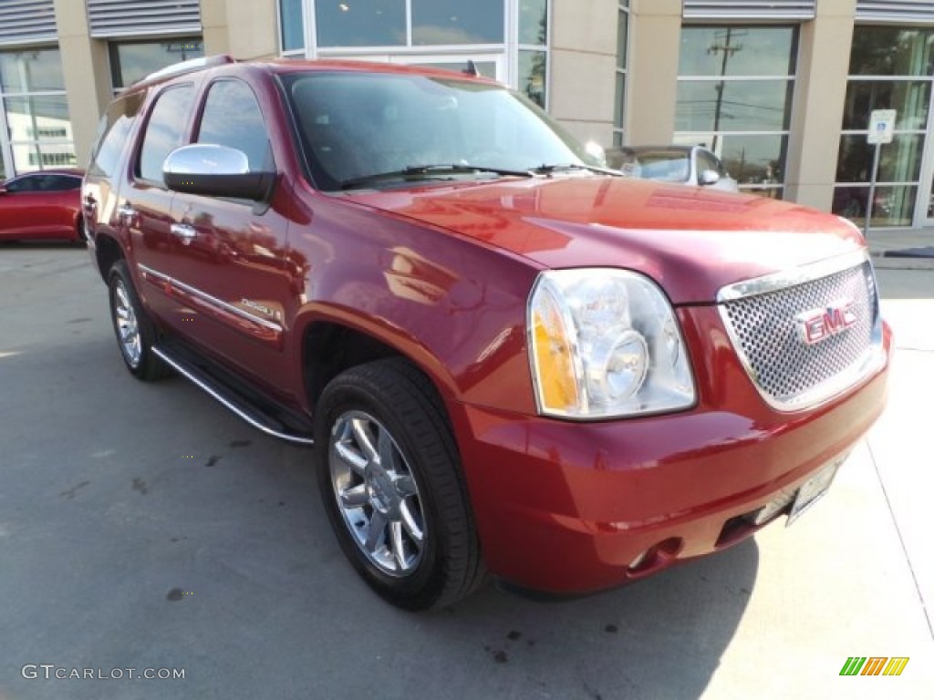 2008 Yukon Denali AWD - Red Jewel Tintcoat / Cocoa/Light Cashmere photo #5