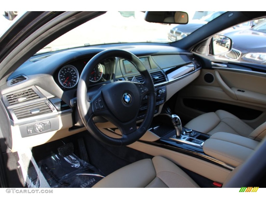 2012 X6 M  - Carbon Black Metallic / Bamboo Beige photo #11