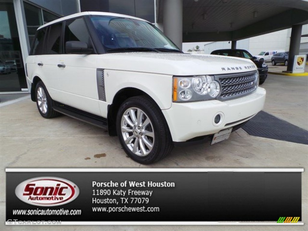 2008 Range Rover V8 Supercharged - Alaska White / Westminster Jet Black/Tan photo #1