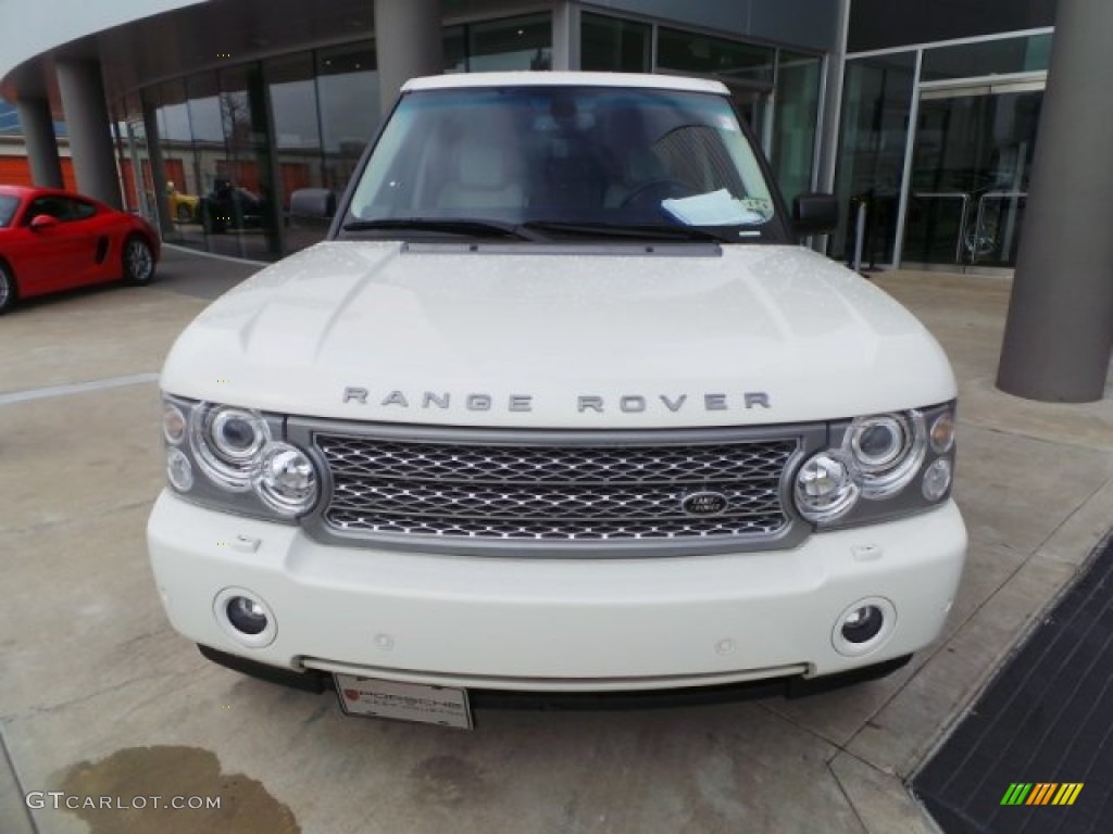 2008 Range Rover V8 Supercharged - Alaska White / Westminster Jet Black/Tan photo #2