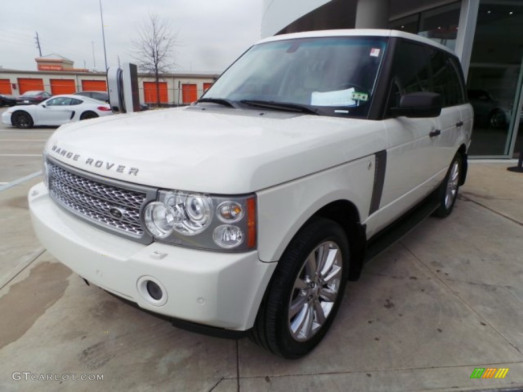 2008 Range Rover V8 Supercharged - Alaska White / Westminster Jet Black/Tan photo #3