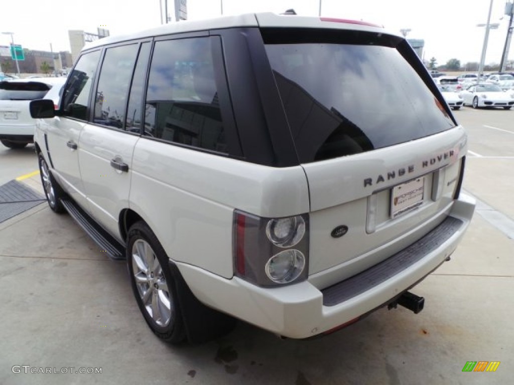 2008 Range Rover V8 Supercharged - Alaska White / Westminster Jet Black/Tan photo #5