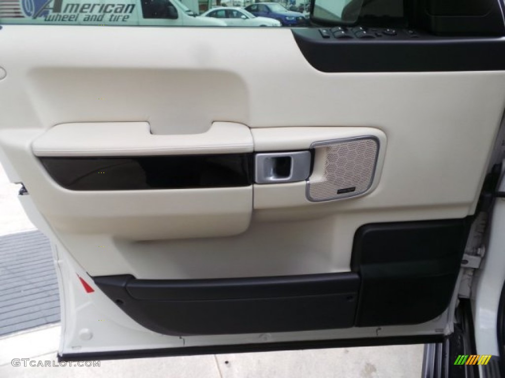 2008 Range Rover V8 Supercharged - Alaska White / Westminster Jet Black/Tan photo #12