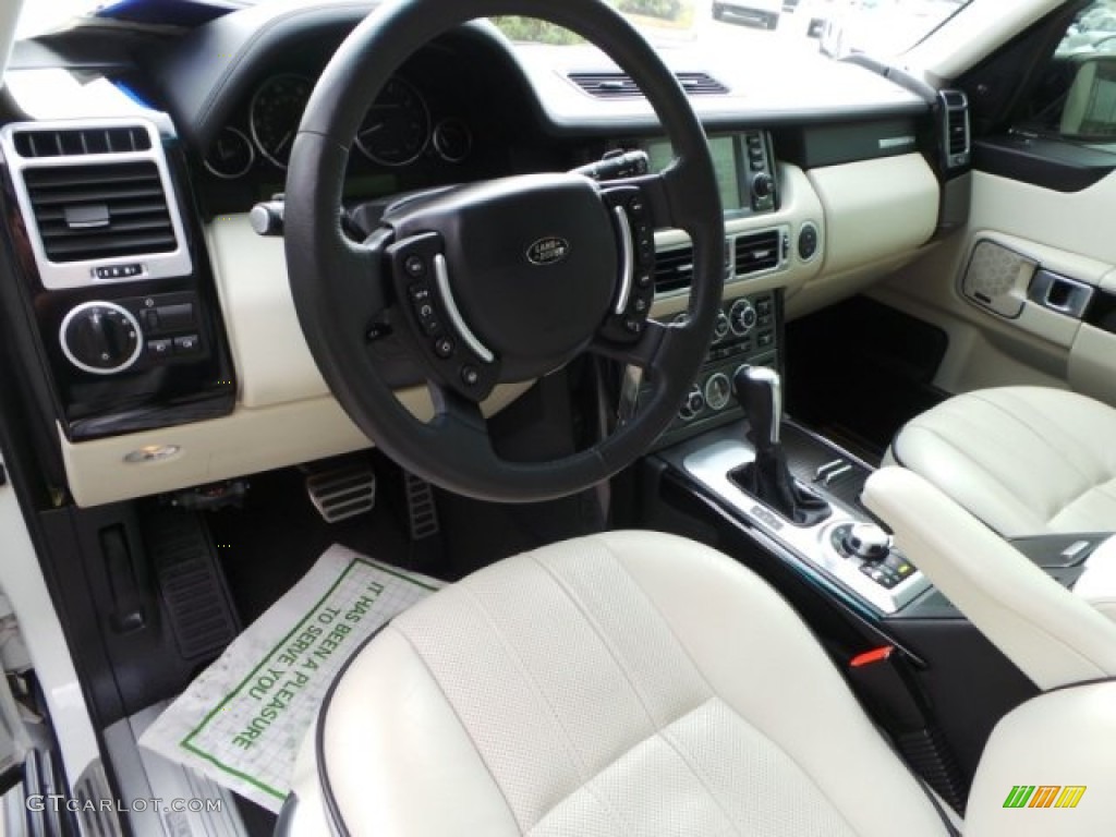 2008 Range Rover V8 Supercharged - Alaska White / Westminster Jet Black/Tan photo #15