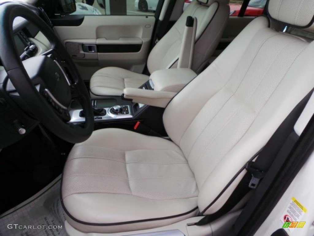 2008 Range Rover V8 Supercharged - Alaska White / Westminster Jet Black/Tan photo #16
