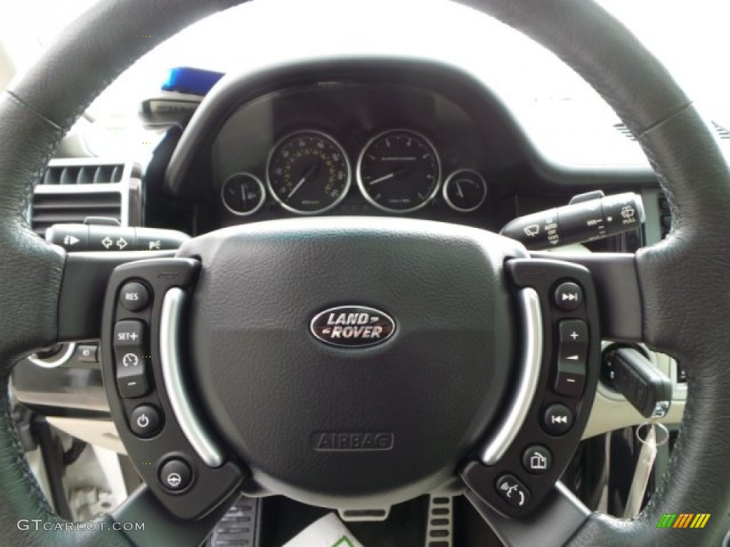 2008 Range Rover V8 Supercharged - Alaska White / Westminster Jet Black/Tan photo #32