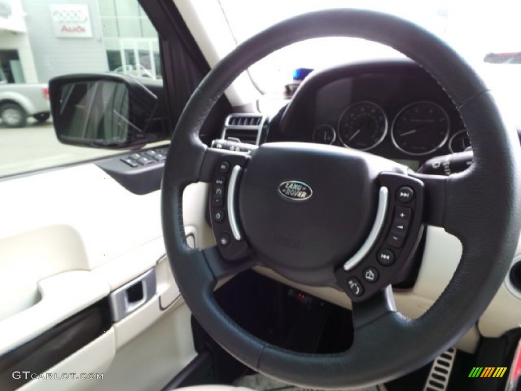 2008 Range Rover V8 Supercharged - Alaska White / Westminster Jet Black/Tan photo #41