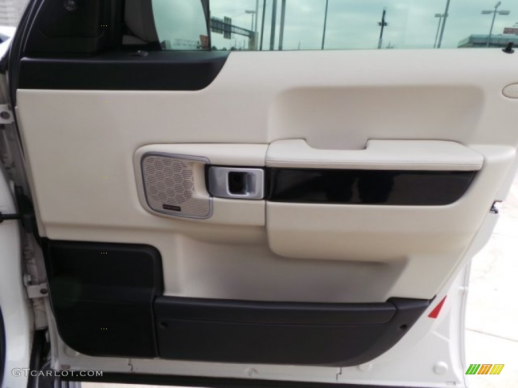 2008 Range Rover V8 Supercharged - Alaska White / Westminster Jet Black/Tan photo #46