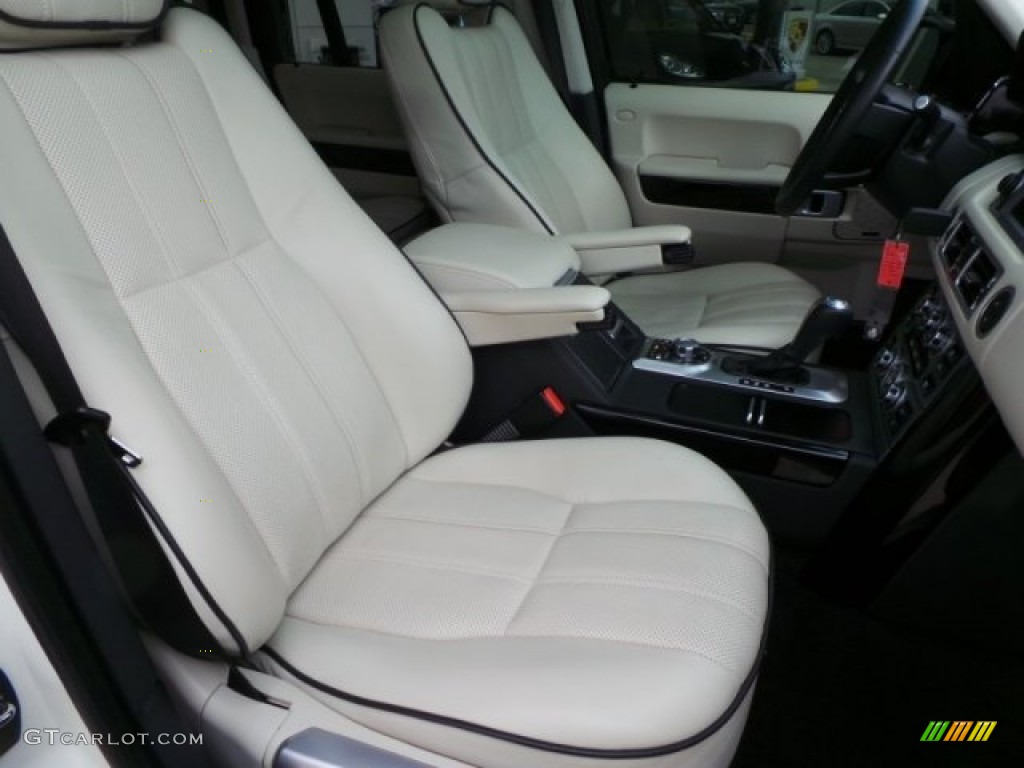 2008 Range Rover V8 Supercharged - Alaska White / Westminster Jet Black/Tan photo #48