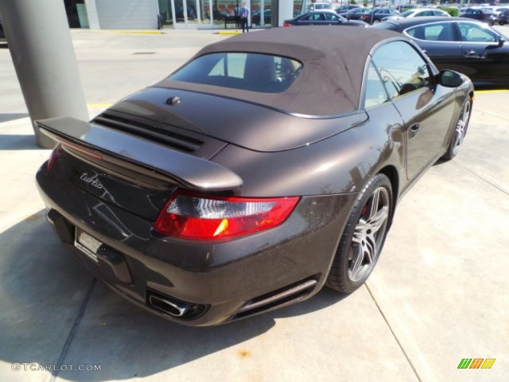 2009 911 Turbo Cabriolet - Macadamia Metallic / Sand Beige photo #7