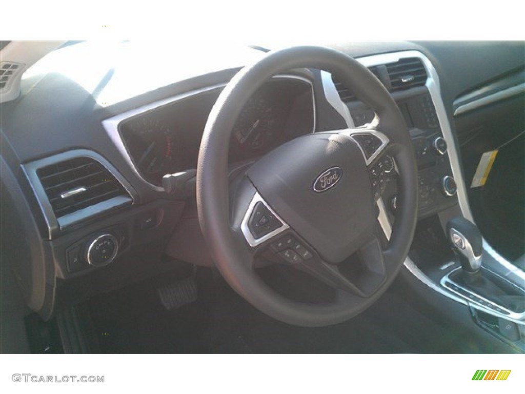 2015 Fusion S - Deep Impact Blue Metallic / Earth Gray photo #13