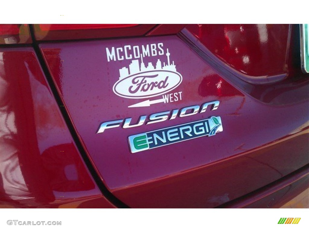 2015 Fusion Energi Titanium - Ruby Red Metallic / Medium Soft Ceramic photo #6