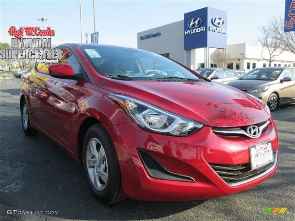 2015 Elantra SE Sedan - Geranium Red / Gray photo #1