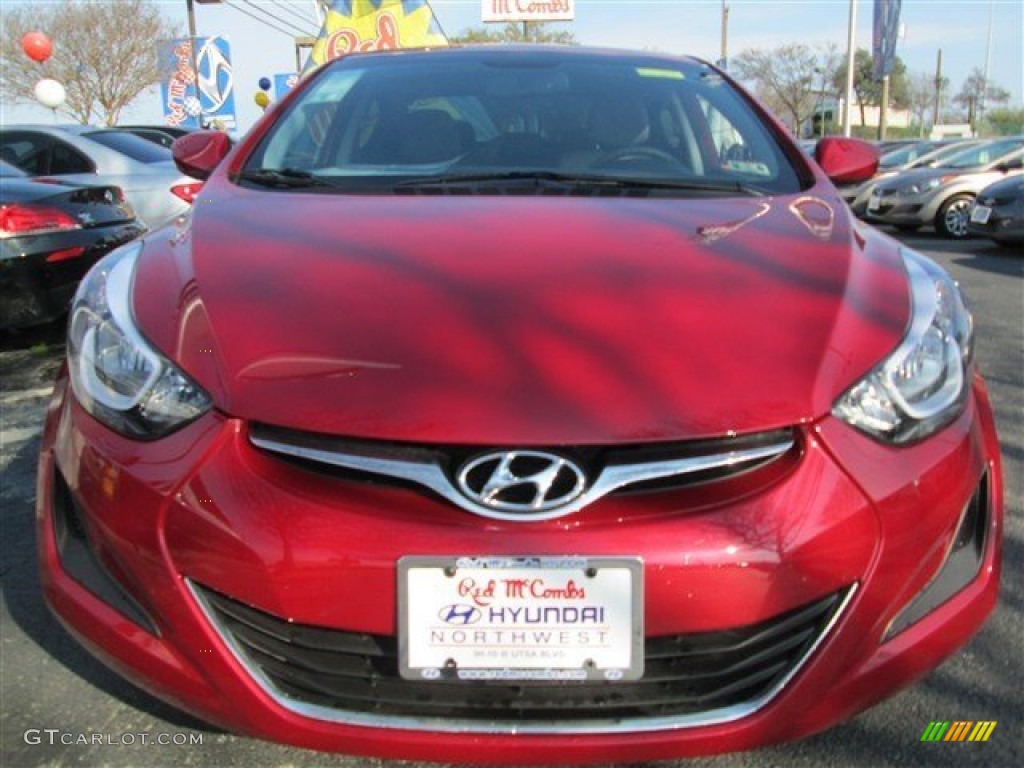 2015 Elantra SE Sedan - Geranium Red / Gray photo #2