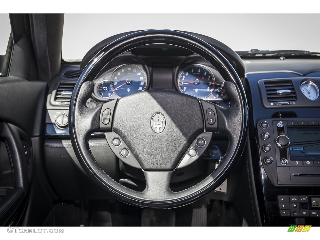 2010 Maserati Quattroporte Standard Quattroporte Model Nero Steering Wheel Photo #101532136