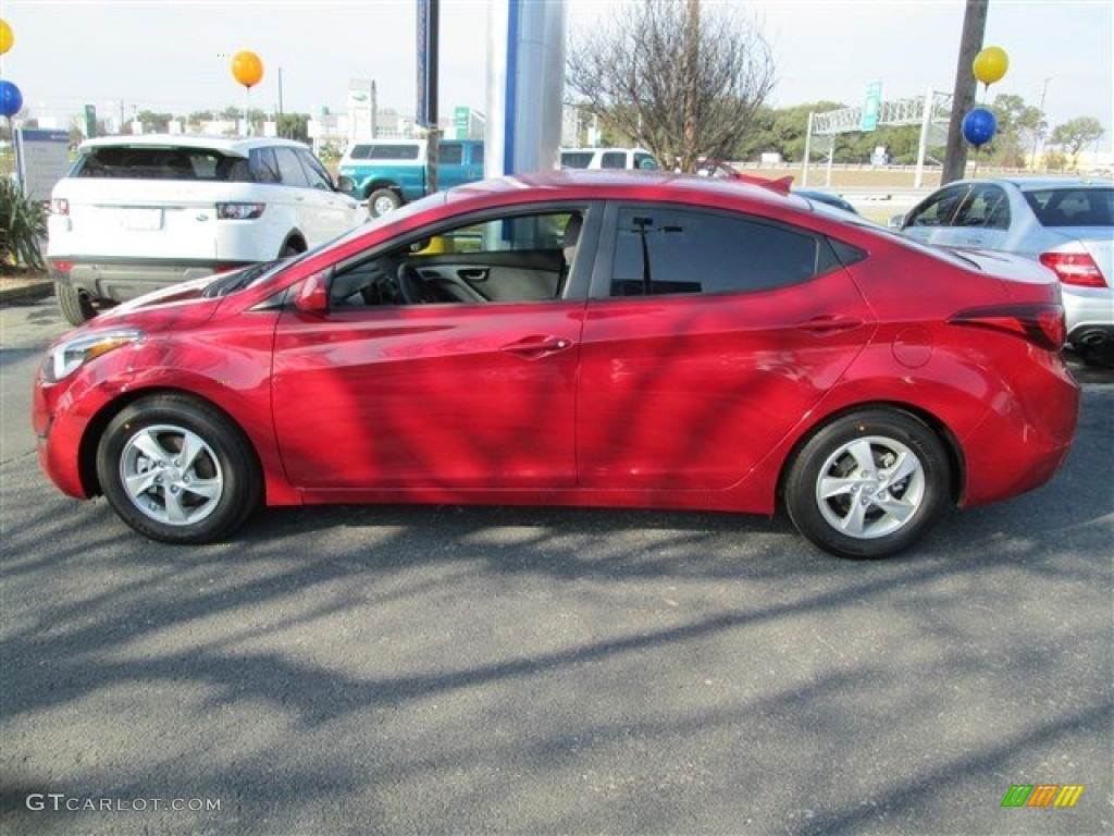 Geranium Red 2015 Hyundai Elantra SE Sedan Exterior Photo #101532154