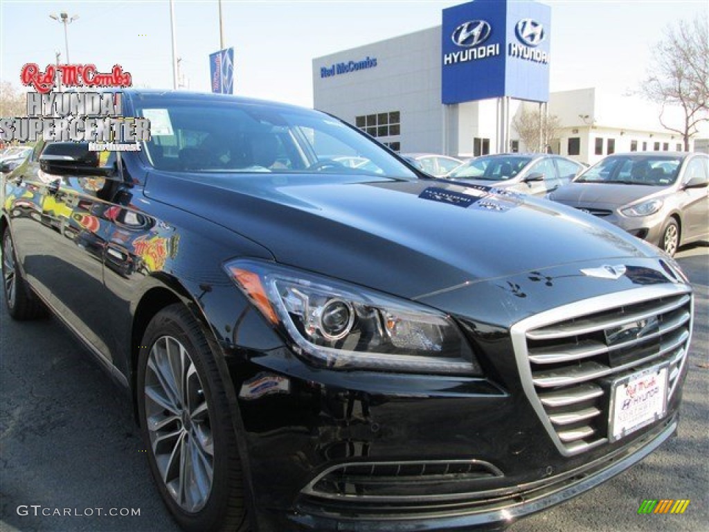 2015 Genesis 3.8 Sedan - Caspian Black / Black photo #1