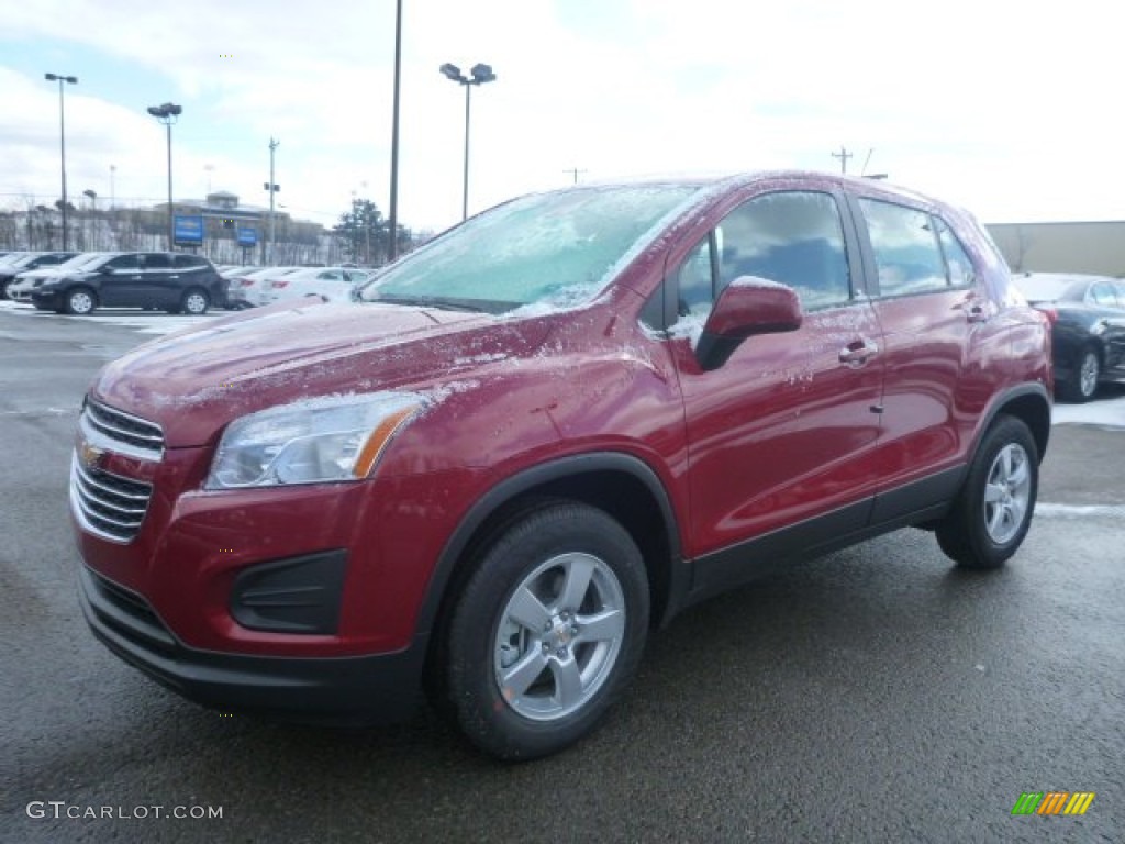 2015 Trax LS AWD - Ruby Red Metallic / Jet Black photo #1