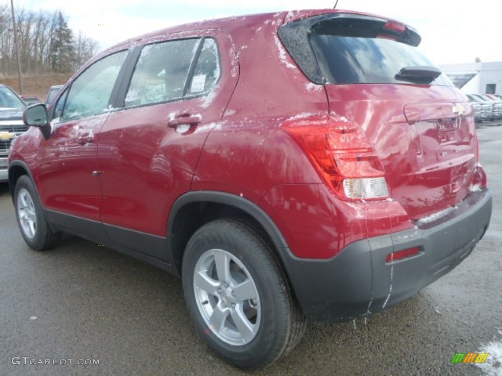 2015 Trax LS AWD - Ruby Red Metallic / Jet Black photo #3