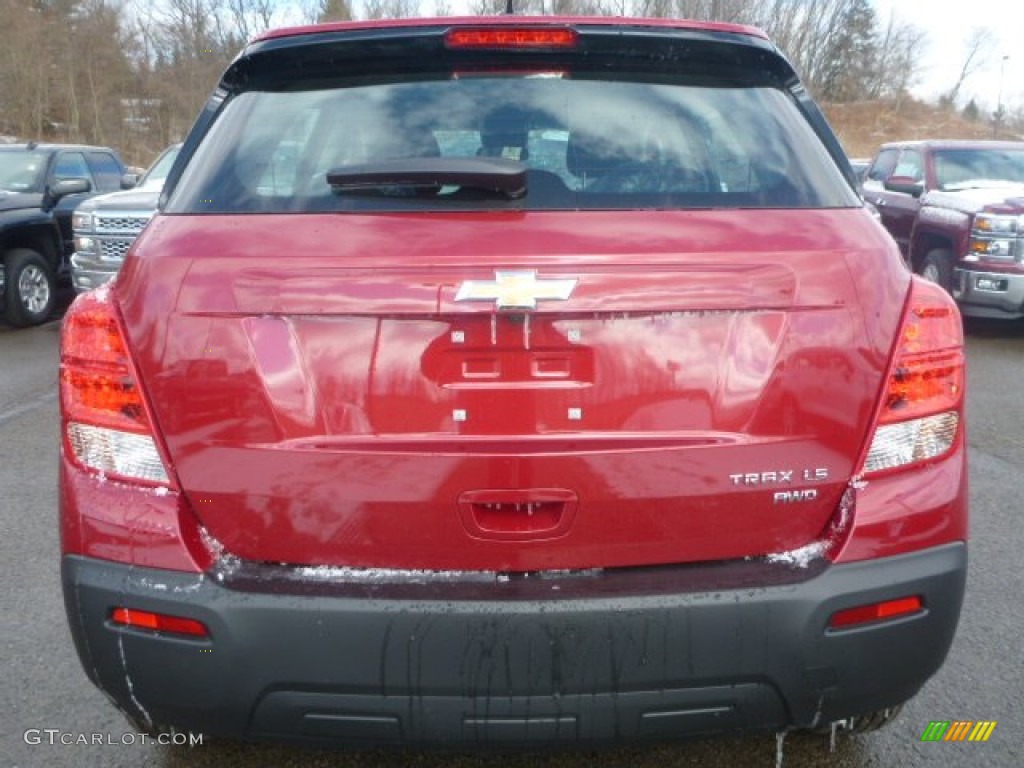 2015 Trax LS AWD - Ruby Red Metallic / Jet Black photo #4