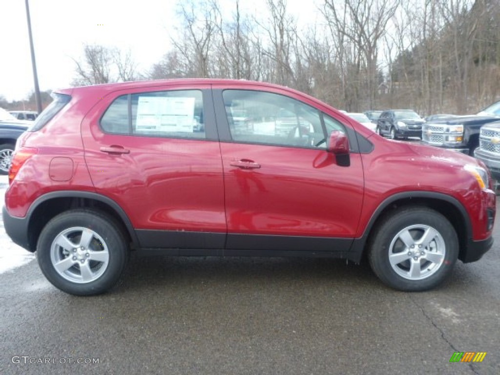 2015 Trax LS AWD - Ruby Red Metallic / Jet Black photo #7
