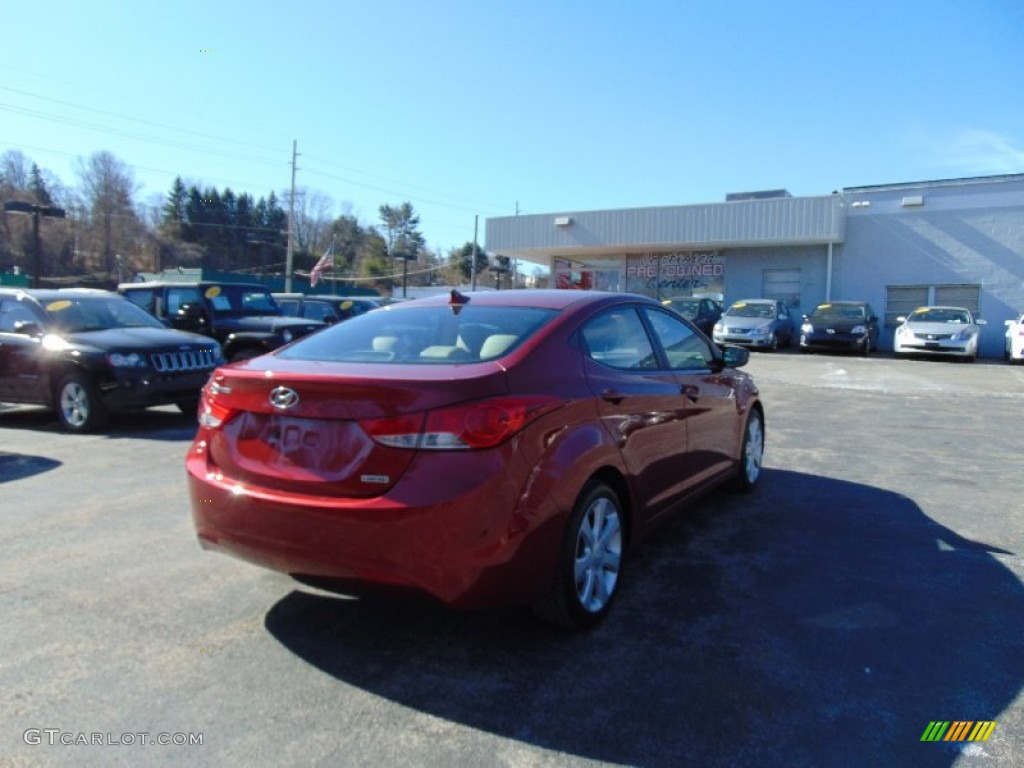 2013 Elantra Limited - Sparkling Ruby / Beige photo #3