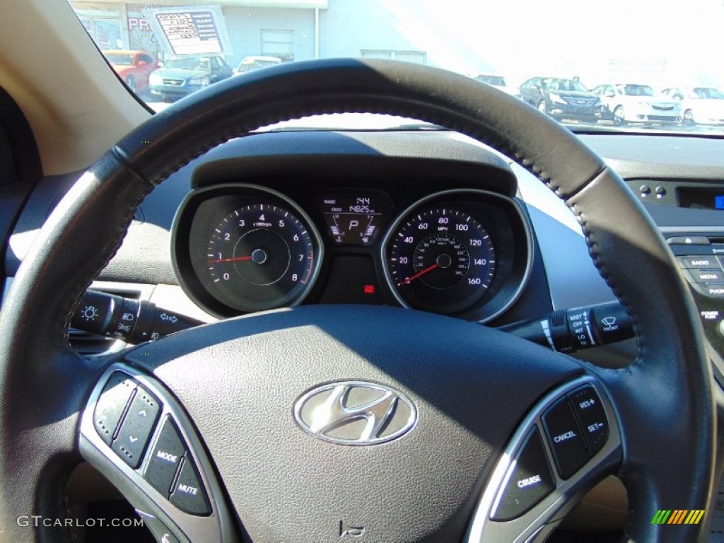 2013 Elantra Limited - Sparkling Ruby / Beige photo #22