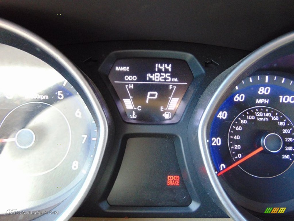 2013 Elantra Limited - Sparkling Ruby / Beige photo #23
