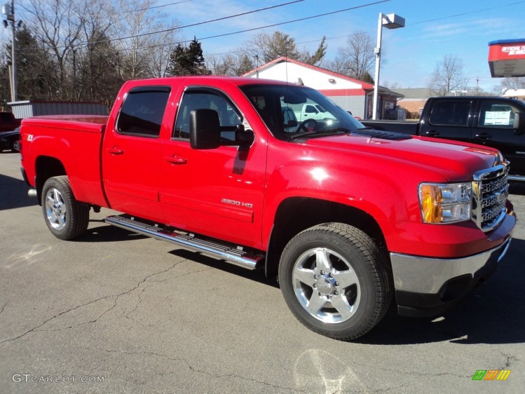 2014 Sierra 2500HD SLT Crew Cab 4x4 - Fire Red / Light Cashmere photo #28