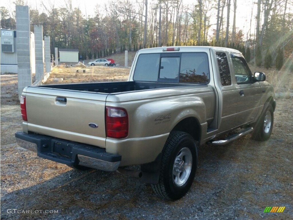 2001 Ranger XLT SuperCab 4x4 - Harvest Gold Metallic / Medium Prairie Tan photo #16