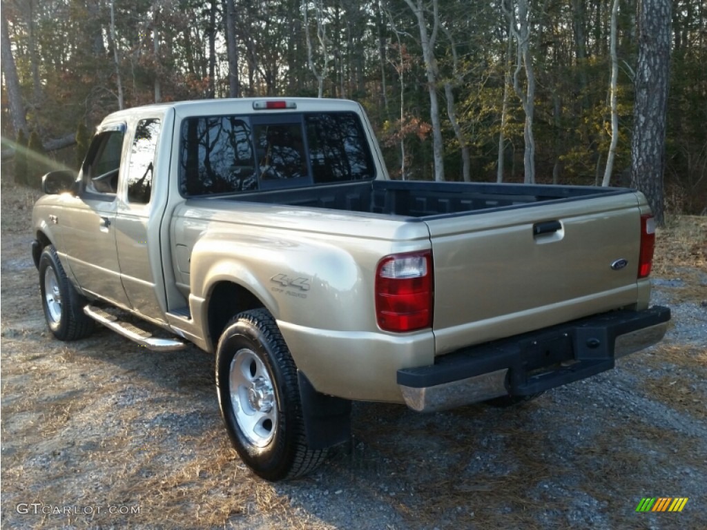 2001 Ranger XLT SuperCab 4x4 - Harvest Gold Metallic / Medium Prairie Tan photo #19