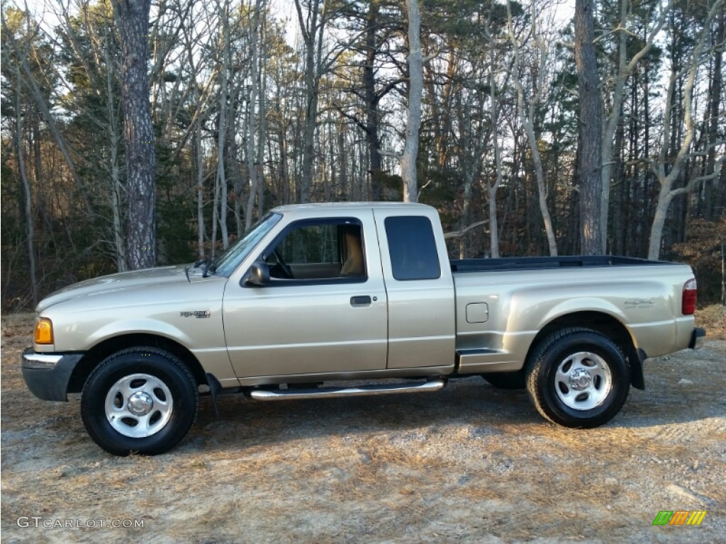Harvest Gold Metallic 2001 Ford Ranger XLT SuperCab 4x4 Exterior Photo #101536918