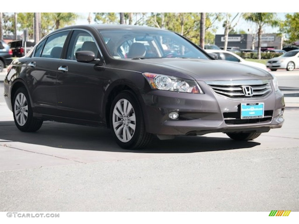 2012 Accord EX V6 Sedan - Dark Amber Metallic / Ivory photo #1