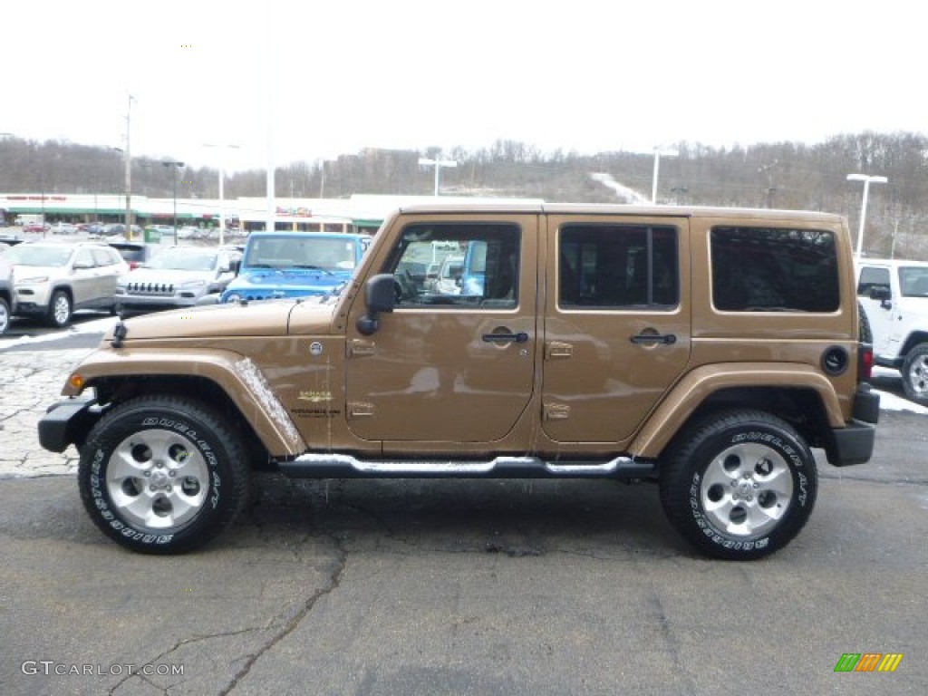 2015 Wrangler Unlimited Sahara 4x4 - Copper Brown Pearl / Black/Dark Saddle photo #2