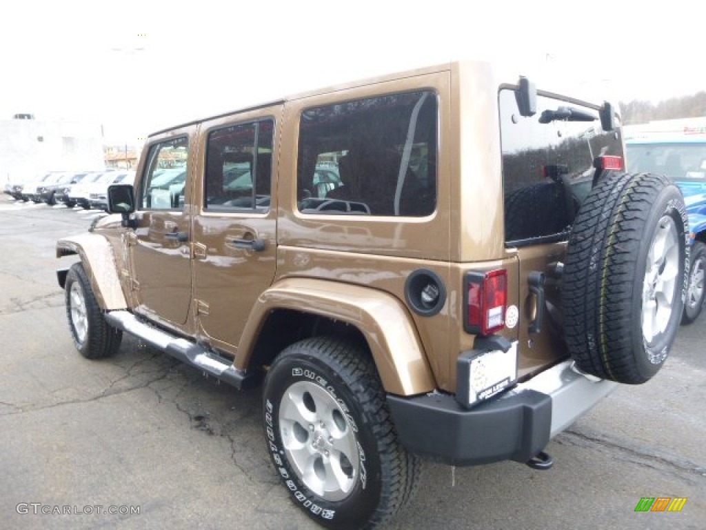 2015 Wrangler Unlimited Sahara 4x4 - Copper Brown Pearl / Black/Dark Saddle photo #3