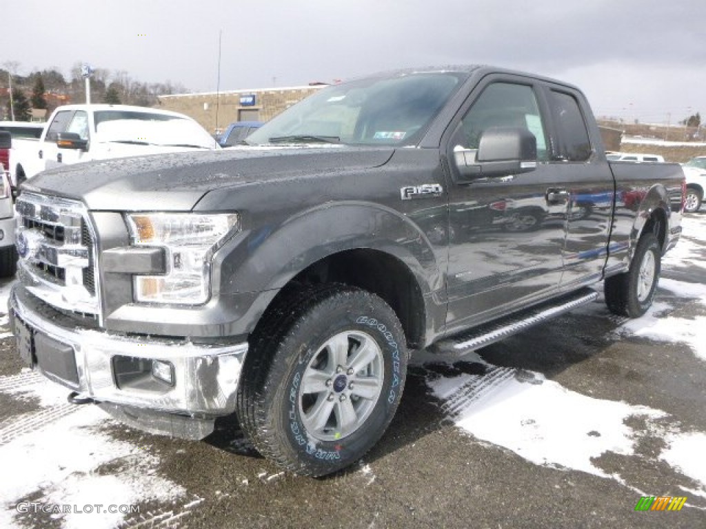 Magnetic Metallic 2015 Ford F150 XLT SuperCab 4x4 Exterior Photo #101542897