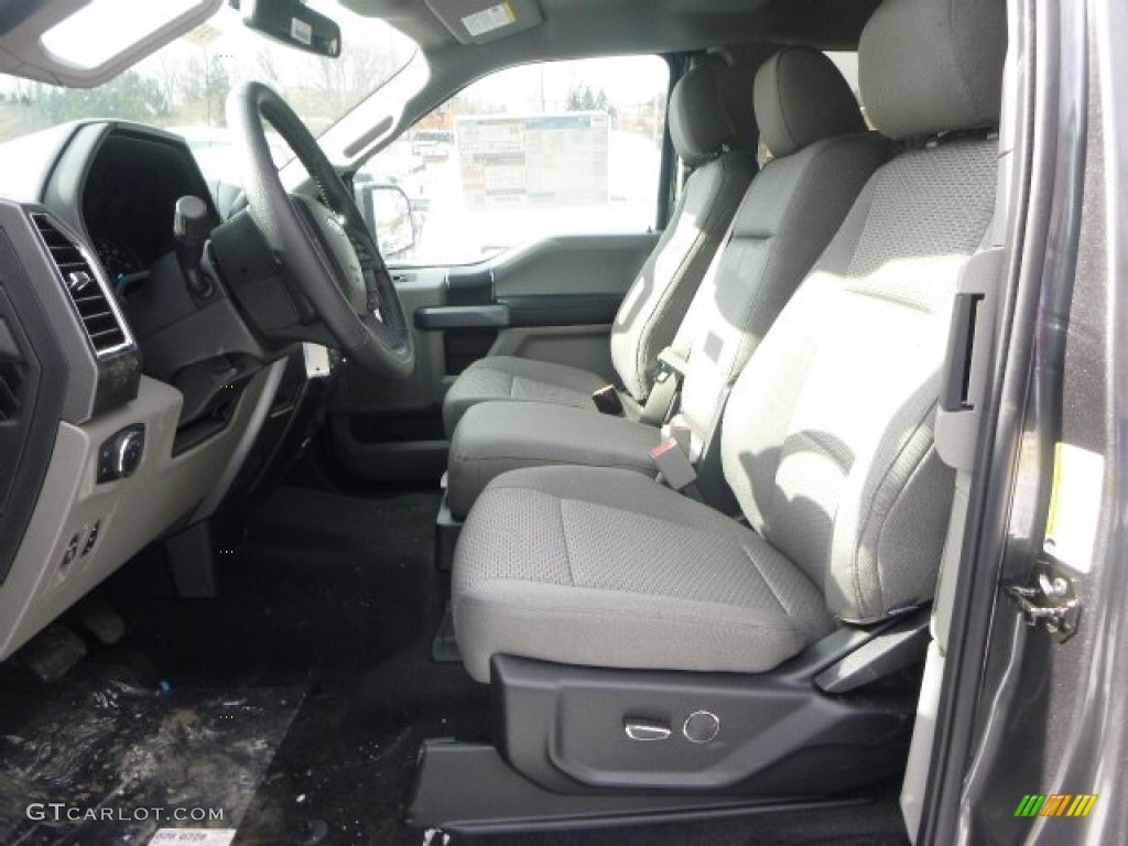 Medium Earth Gray Interior 2015 Ford F150 XLT SuperCab 4x4 Photo #101543005