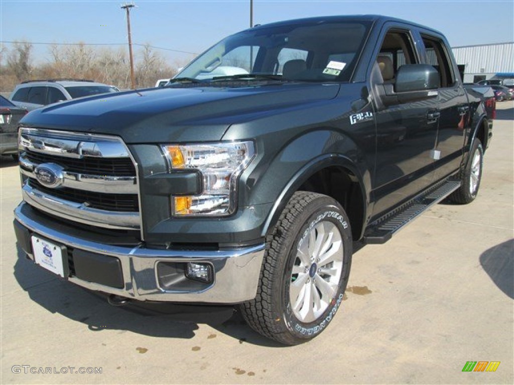 Guard Metallic 2015 Ford F150 Lariat SuperCrew 4x4 Exterior Photo #101547251
