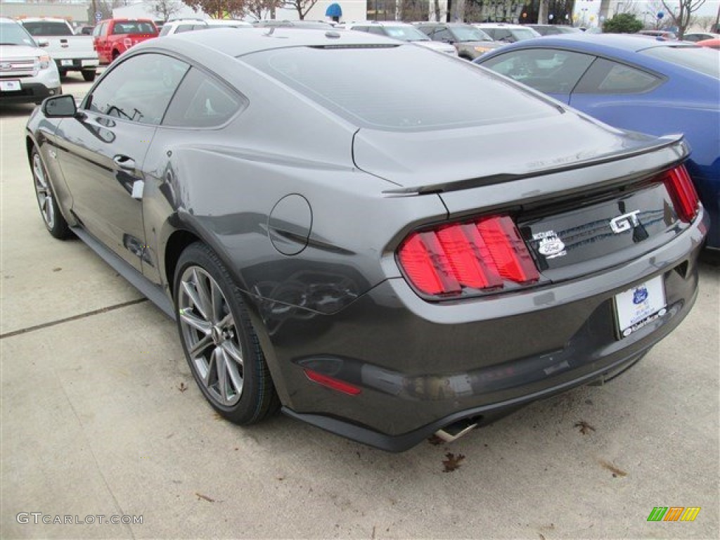 2015 Mustang GT Premium Coupe - Magnetic Metallic / Ebony photo #5