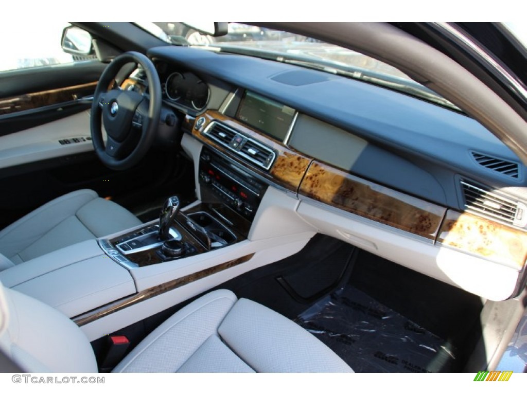 2014 BMW 7 Series 750Li xDrive Sedan Ivory White/Black Dashboard Photo #101553161