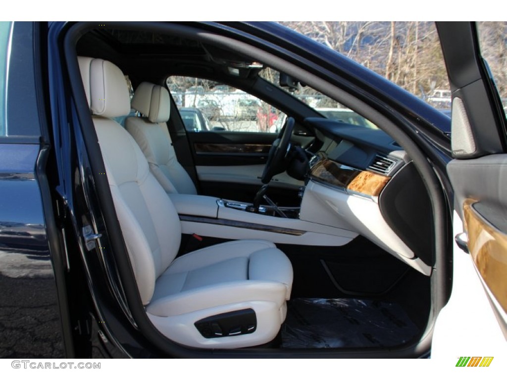 2014 7 Series 750Li xDrive Sedan - Imperial Blue Metallic / Ivory White/Black photo #31