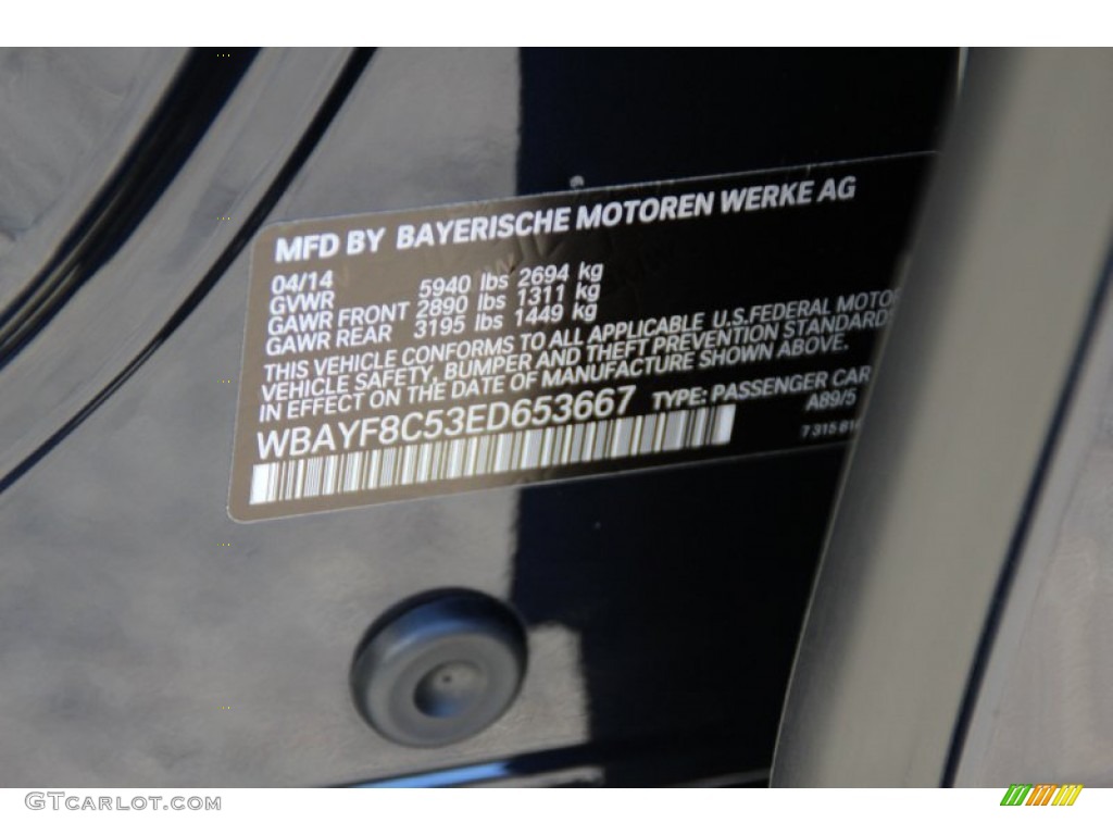 2014 7 Series Color Code A89 for Imperial Blue Metallic Photo #101553277