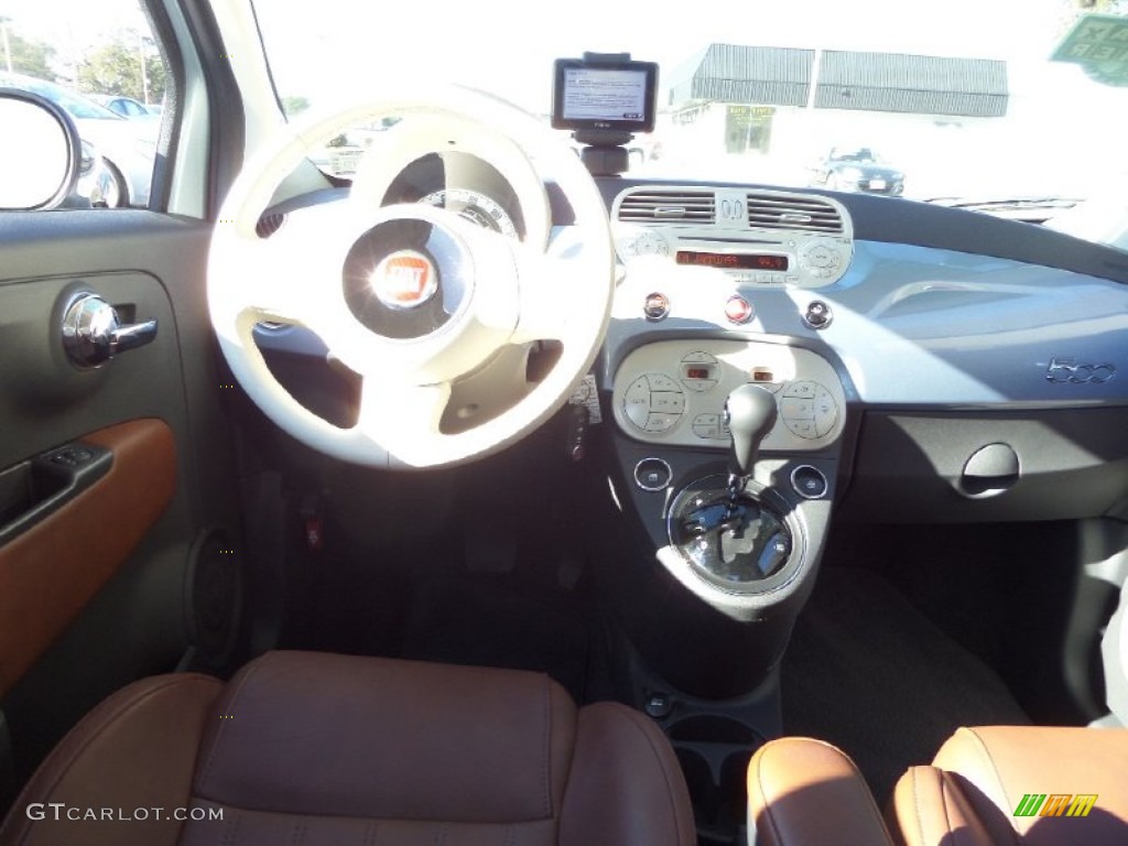 2013 500 Lounge - Luce Blu (Light Blue) / Marrone/Avorio (Brown/Ivory) photo #15