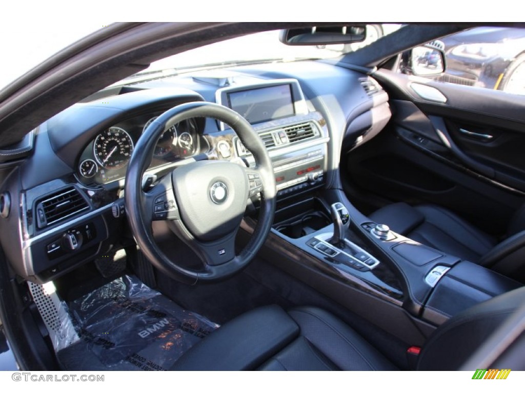 Black Interior 2013 BMW 6 Series 650i xDrive Gran Coupe Photo #101554066