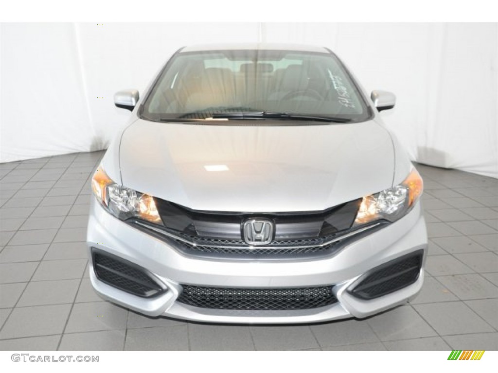 2015 Civic LX Coupe - Alabaster Silver Metallic / Gray photo #2