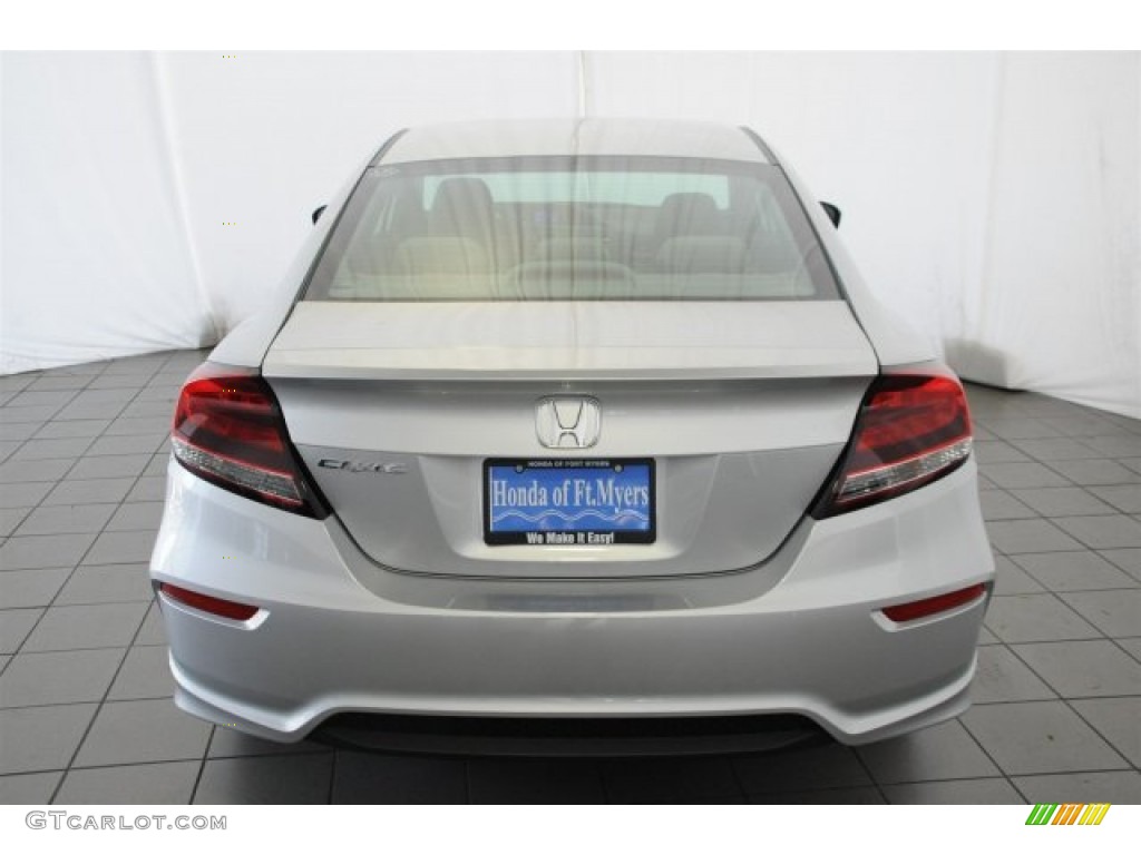 2015 Civic LX Coupe - Alabaster Silver Metallic / Gray photo #6